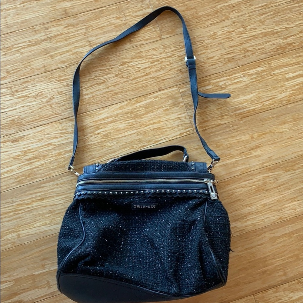 Twin Set black crochet bag - Barely used